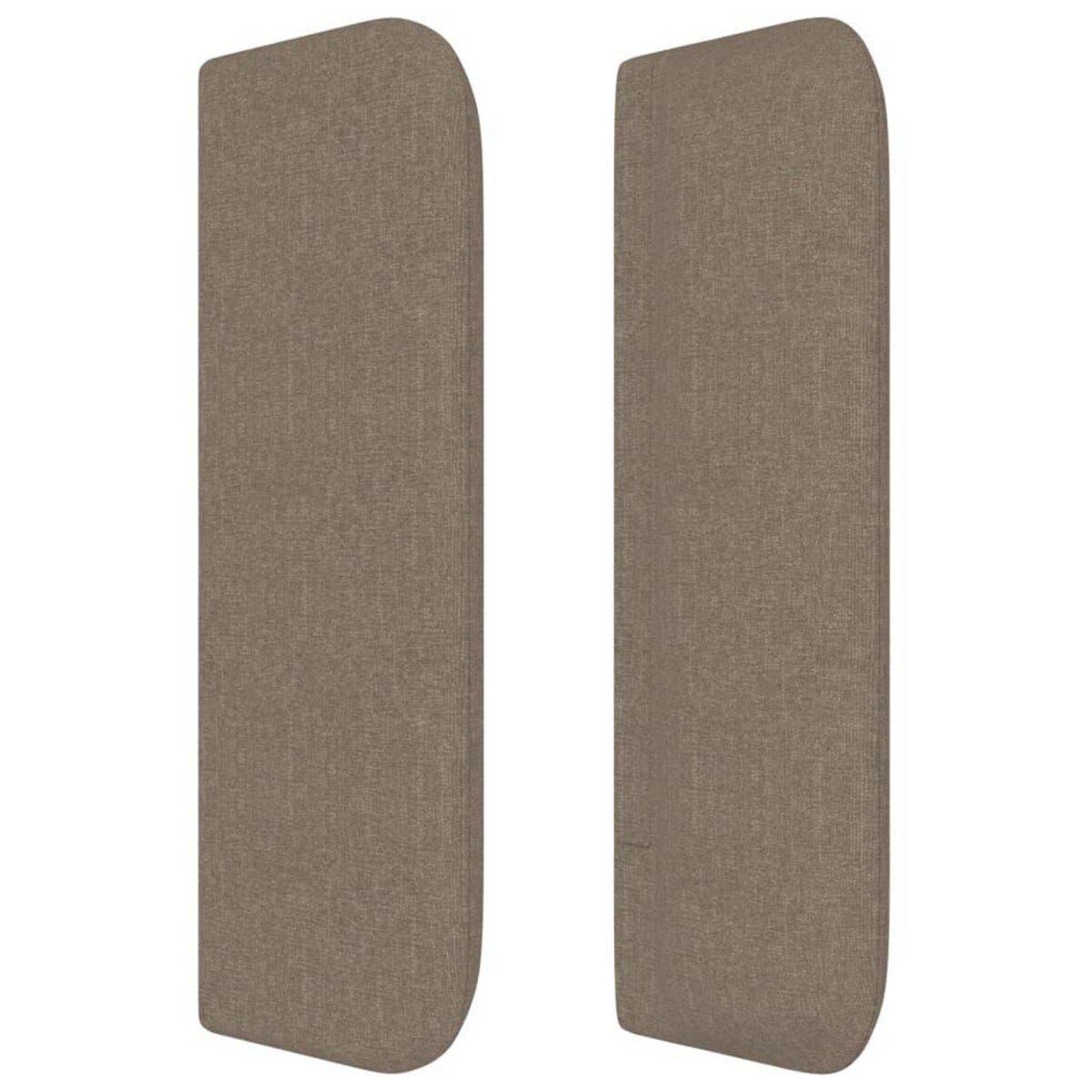 VIDAXL Tete de lit avec oreilles Taupe 203x16x78/88 cm Tissu