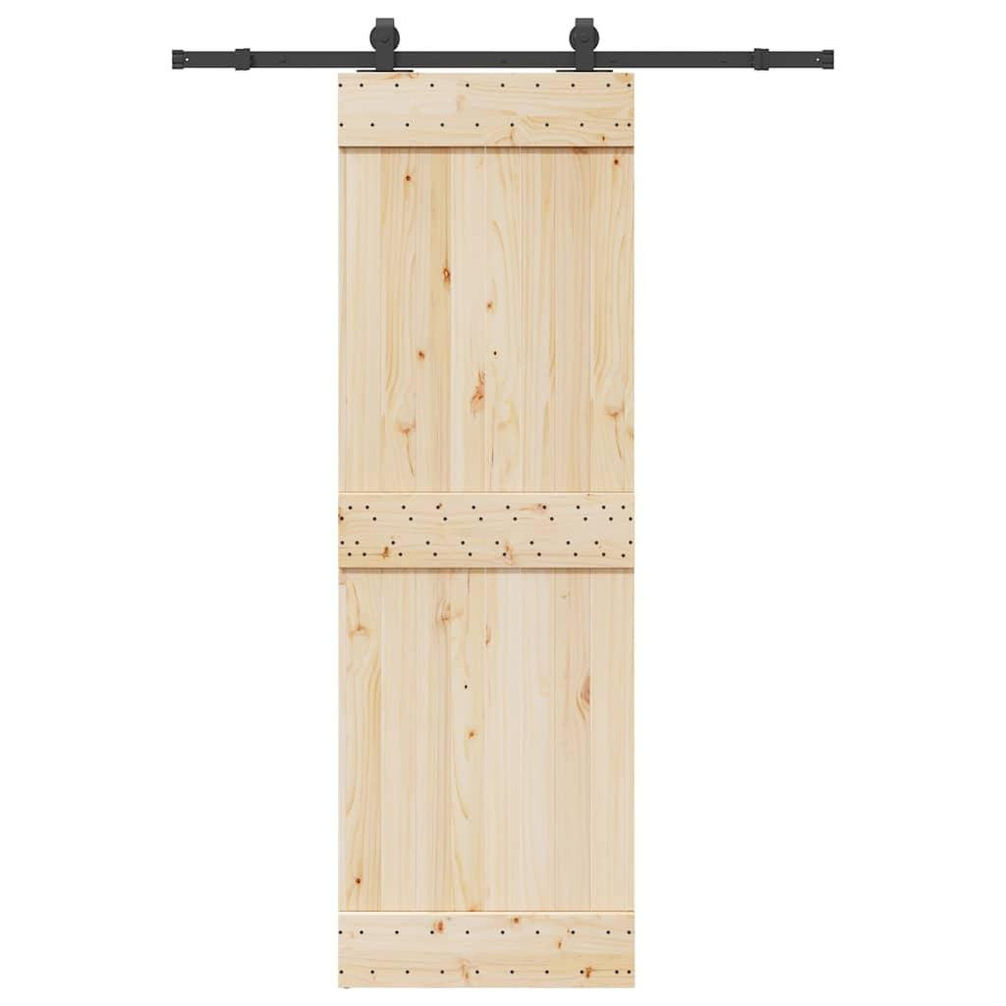 VIDAXL Kit de quincaillerie de porte coulissante 152,5 cm acier noir
