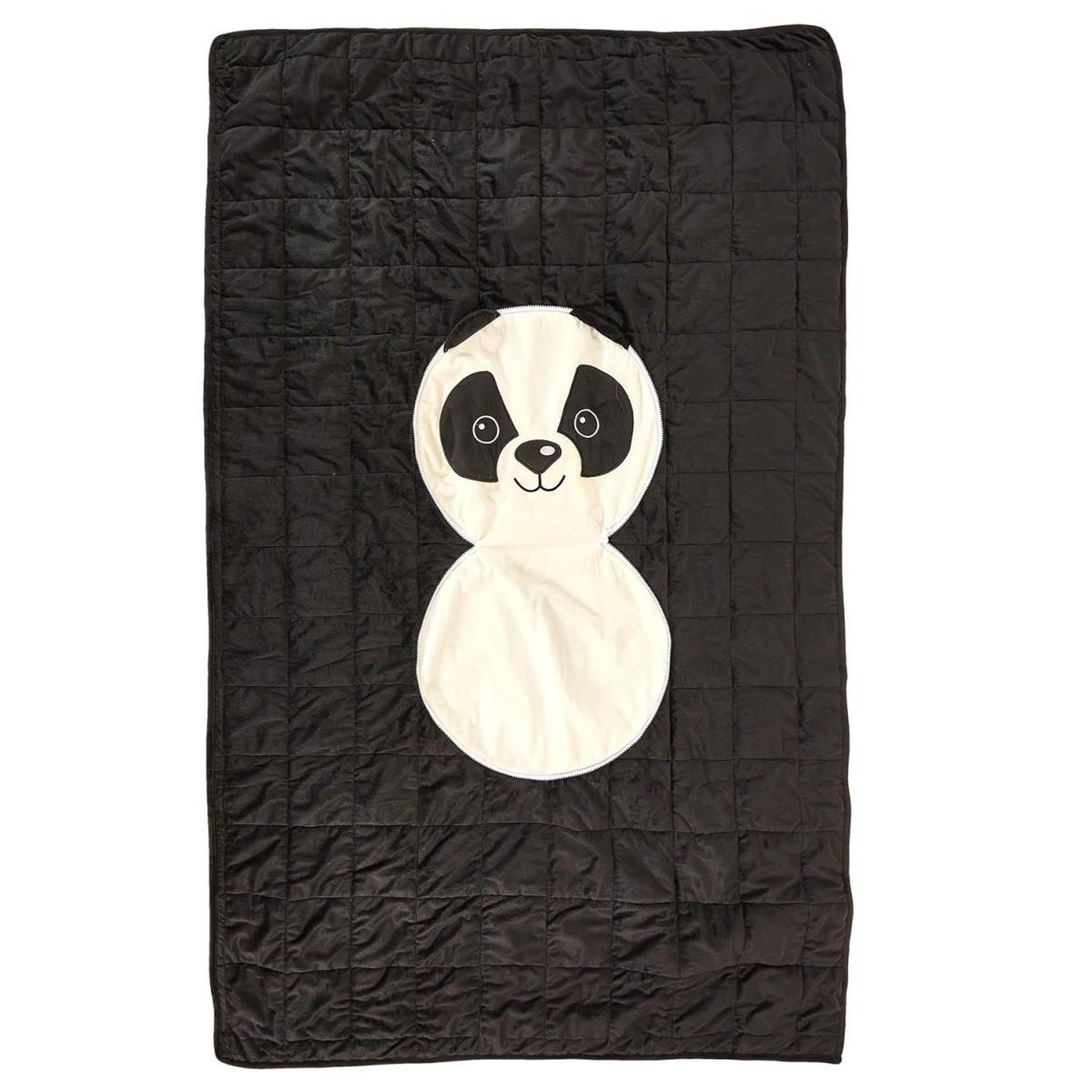 Voir la diapositive 2 : HOME DECO KIDS Peluche couverture  panda  100x165cm blanc & noir