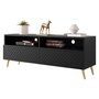 Voir la diapositive 2 : BEST MOBILIER Sorolla - meuble tv - 2 tiroirs et 2 niches - 150 cm