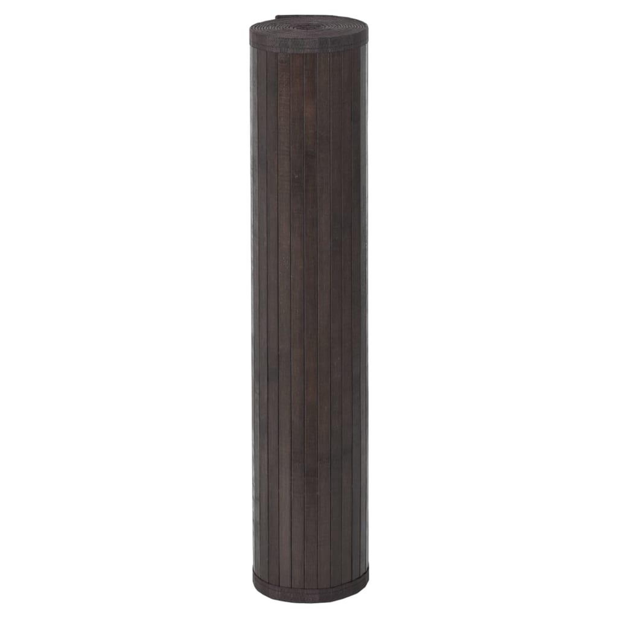Voir la diapositive 3 : VIDAXL Tapis carre marron fonce 100x100 cm bambou