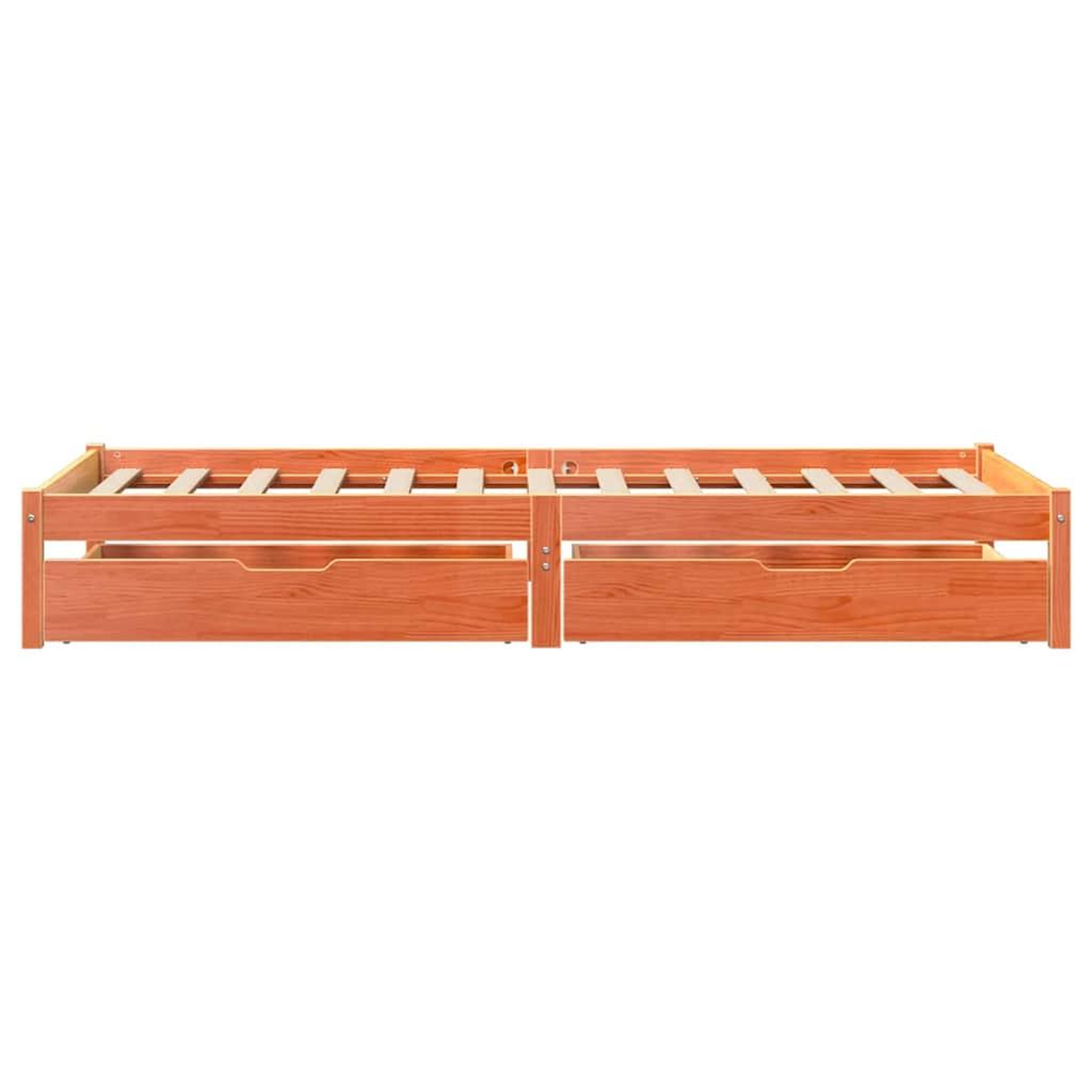 Voir la diapositive 5 : VIDAXL Cadre de lit sans matelas cire marron 100x200cm bois pin massif