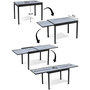 Voir la diapositive 4 : Habitat et Jardin Table de jardin en aluminium extensible  Lagos  - 140/280 x 90 x 76 cm - Gris