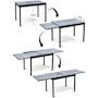 Voir la diapositive 4 : Habitat et Jardin Table de jardin en aluminium extensible  Lagos  - 140/280 x 90 x 76 cm - Gris