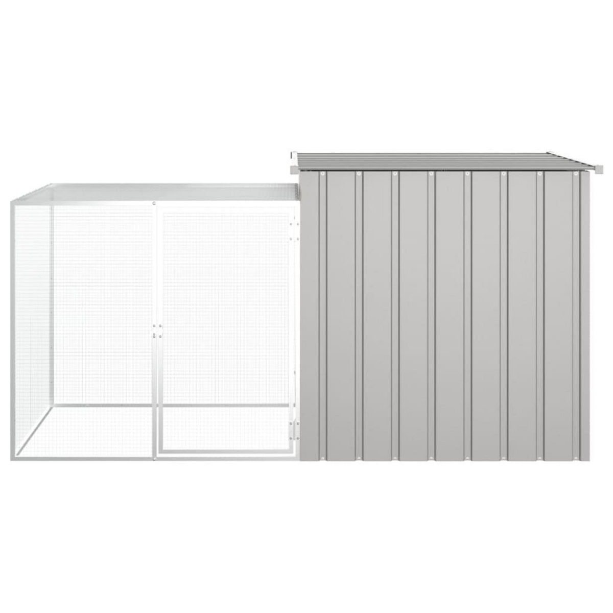 VIDAXL Cage pour poules Gris 200x91x100 cm Acier galvanise