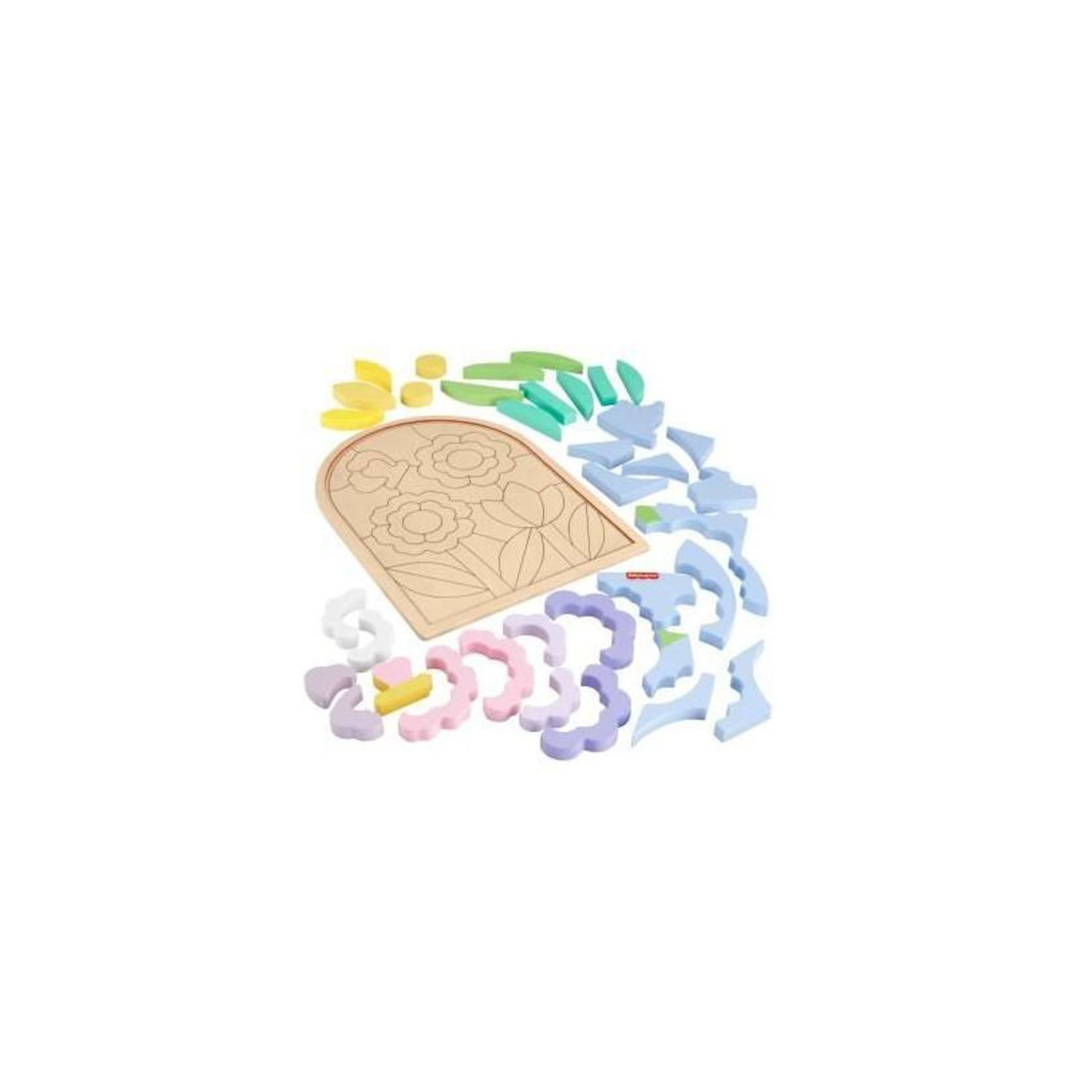 FISHER PRICE Puzzle 37 pièces bois Fleurs – Puzzle éducatif enfant maternelle – Fisher-Price – HXT97