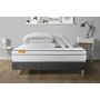 Voir la diapositive 1 : SEPTNUITS Pack matelas + sommier kit gris Memo Luxe Ressorts ensachés + mémoire de forme + Couette + 2 oreillers