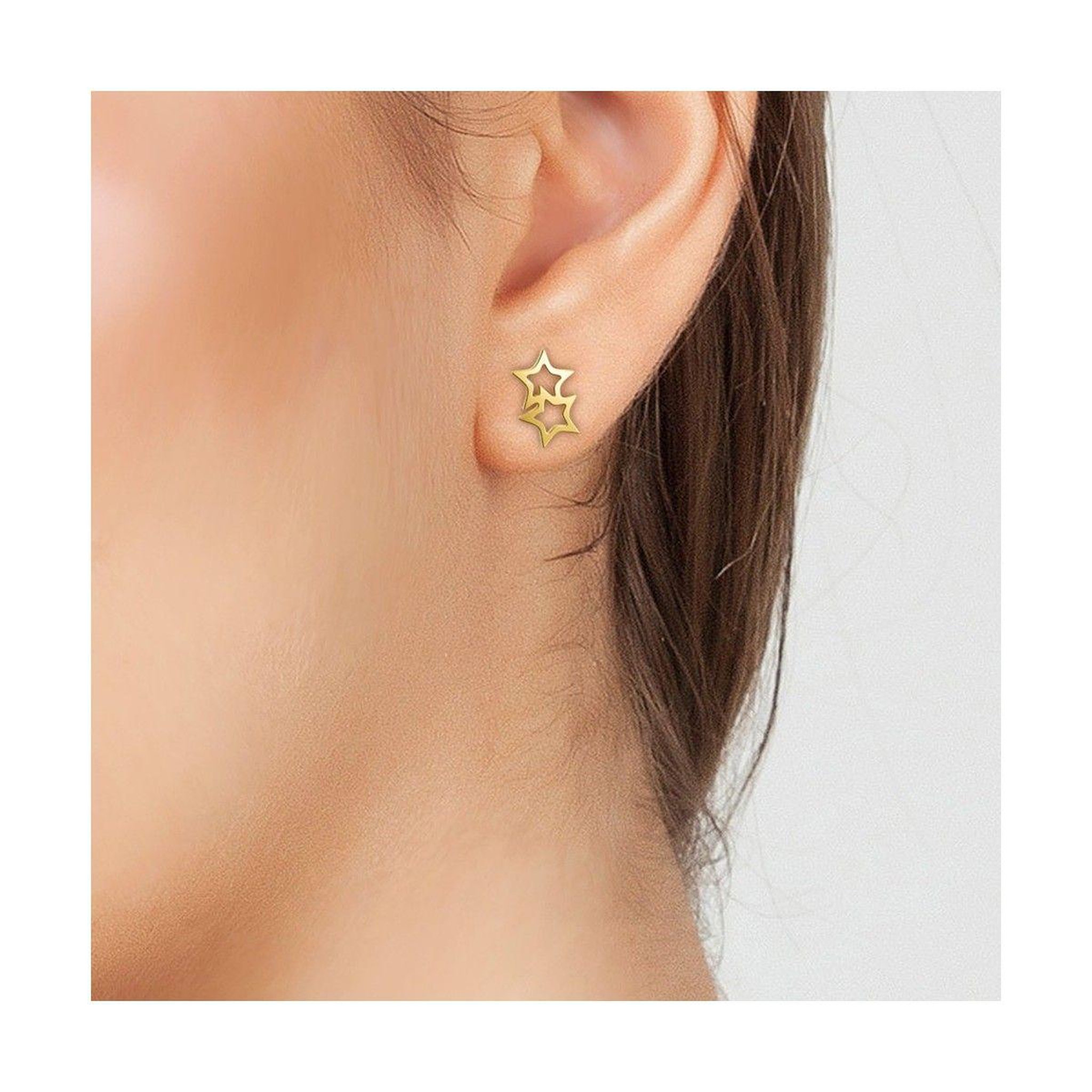 Voir la diapositive 2 : SC BOHEME Boucles d'oreilles étoiles par SC Bohème