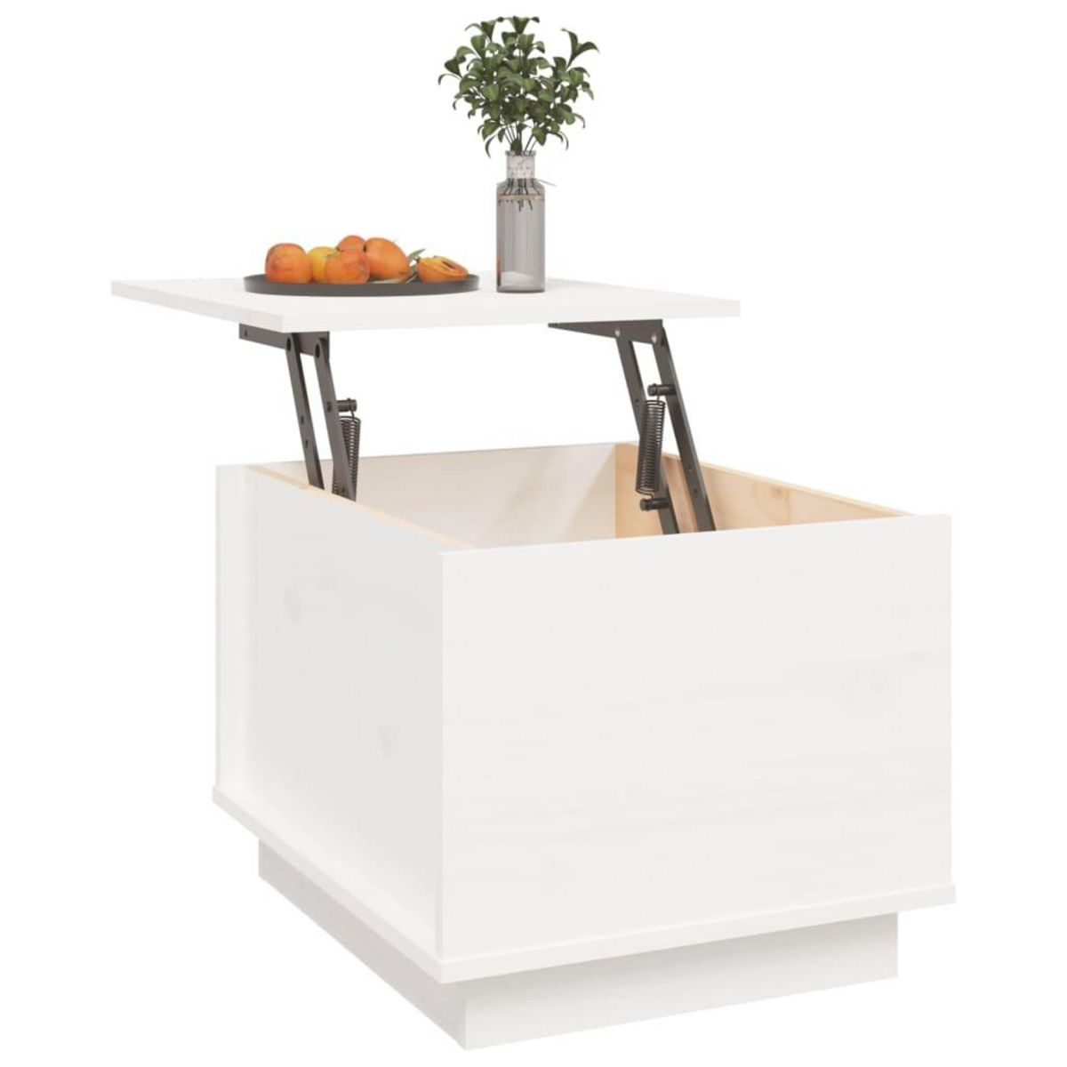 VIDAXL Table basse Blanc 40x50x35 cm Bois massif de pin