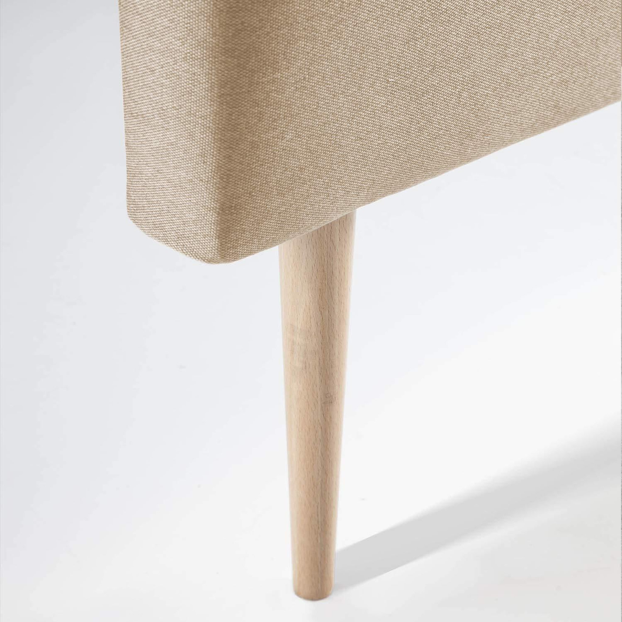Voir la diapositive 3 : MARCKONFORT Tête de lit Oslo 160x100 cm, capitonnée Tissu Beige, L'épaisseur de 8 cm