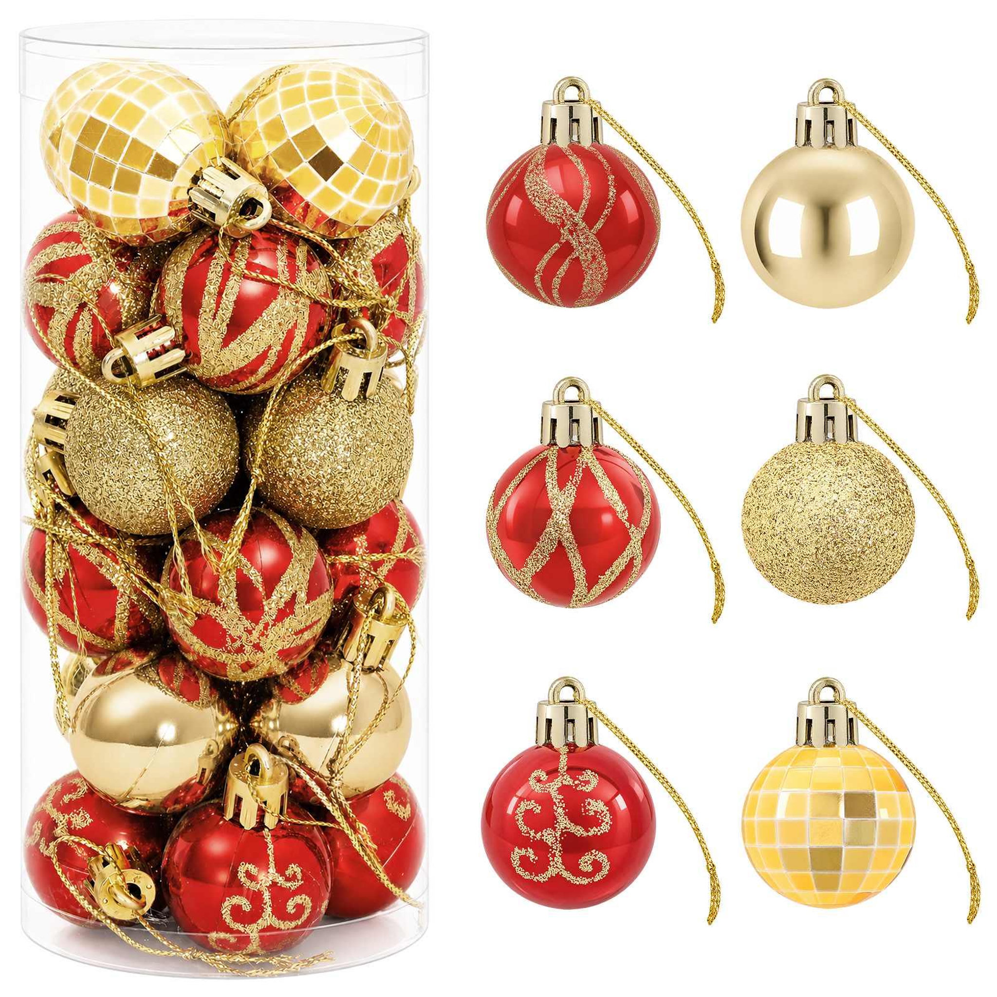 VIDAXL Ensemble de boules de Noël 72 pc Or et rouge Diam. 3 cm