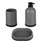 Voir la diapositive 1 : B BASIC & CO Set de 3 Accessoires de Salle de Bain  Strip  12cm Gris