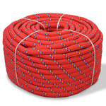 VIDAXL Corde de bateau Polypropylene 12 mm 50 m Rouge