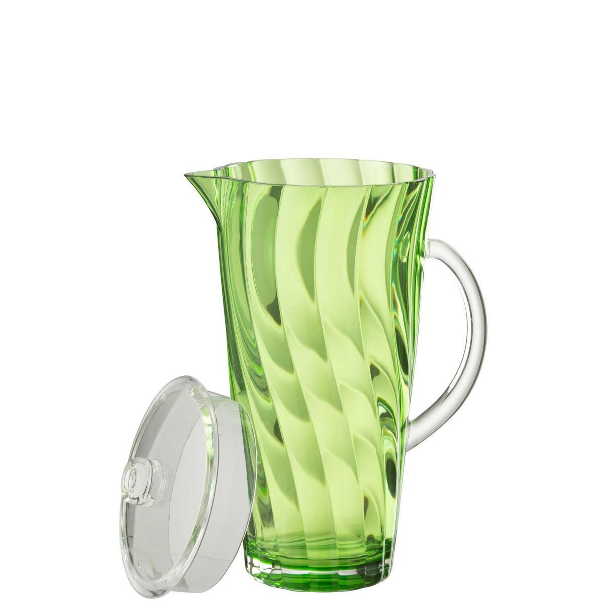 Voir la diapositive 2 : J-LINE Carafe réutilisable  vague  2,32l vert foncé