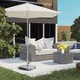 Voir la diapositive 2 : OUTSUNNY Pied de parasol - Base de lestage en granite carré 28 Kg 2 roulettes poignée