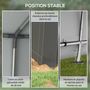 Voir la diapositive 5 : OUTSUNNY Abri de jardin, tente de stockage, 3 x 3 m, imperméable et anti-UV, cadre en acier galvanisé et grande porte, abri de vélo garage pour extérieur, gris foncé