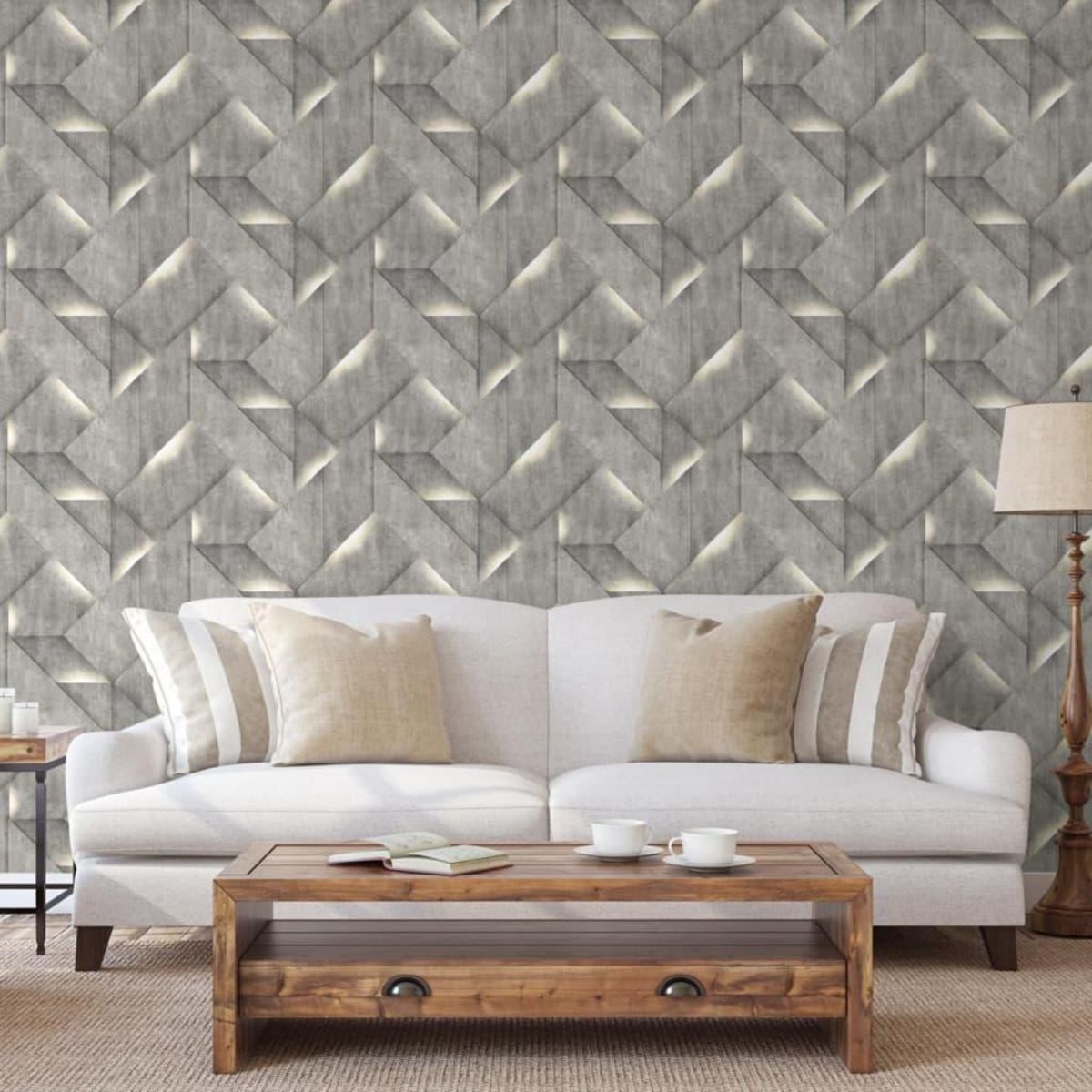 DUTCH WALLCOVERINGS DUTCH WALLCOVERINGS Papier peint Onyx Gris fonce
