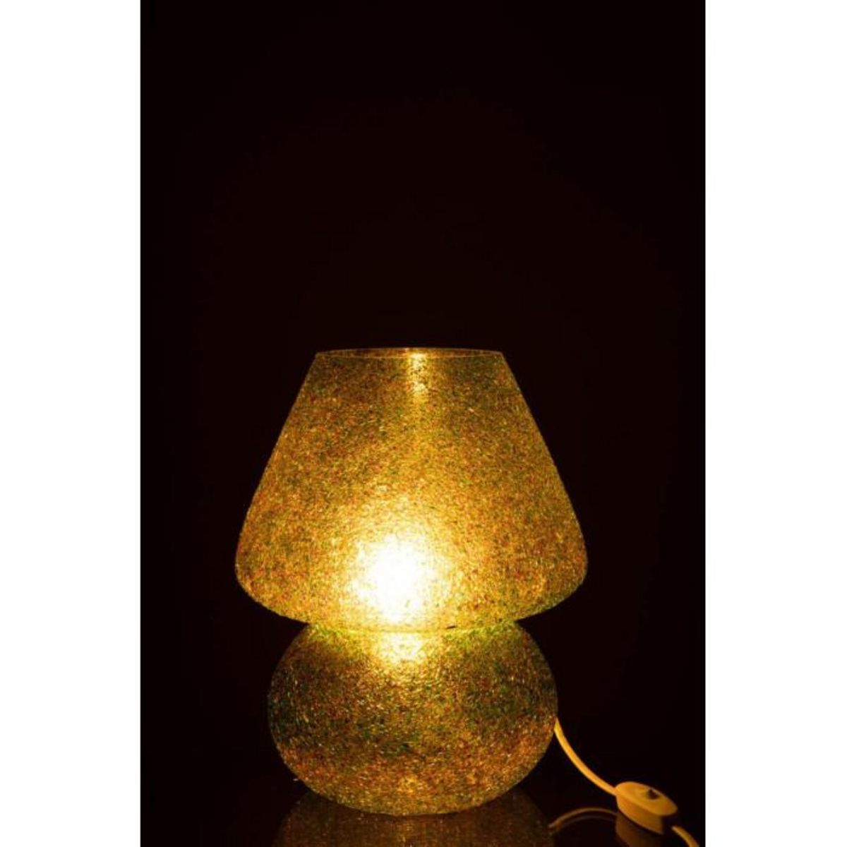 Paris Prix Lampe à Poser Éclat de Verre  Tom  30cm Vert