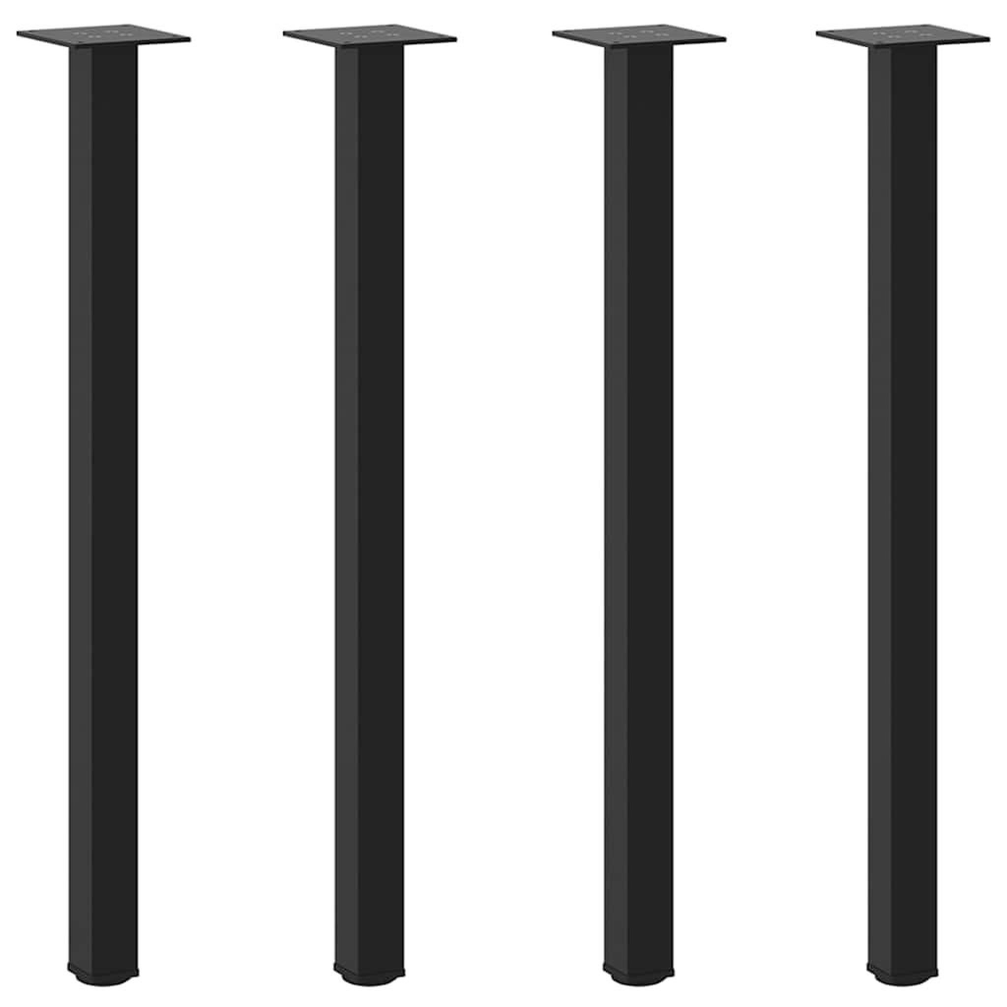 Voir la diapositive 2 : VIDAXL Pieds de table basse 4 pcs noir 72-74 cm acier