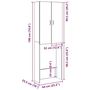 Voir la diapositive 6 : VIDAXL Meuble pour machine a laver chene artisanal 64x25,5x190 cm