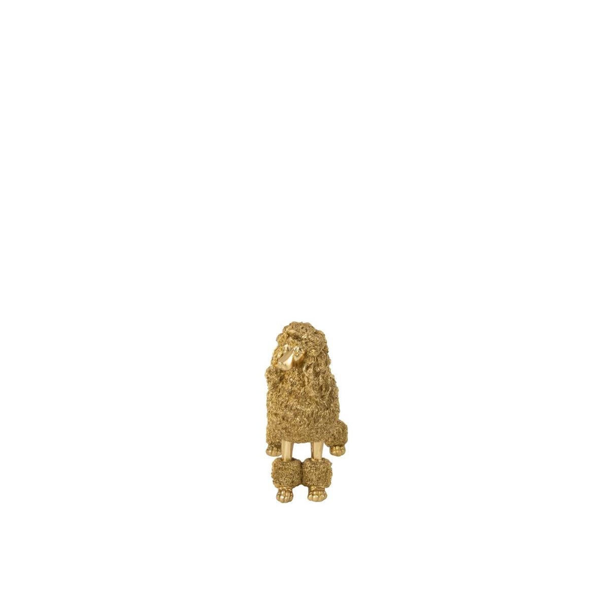Paris Prix Statuette Caniche Debout  Trina  34cm Doré
