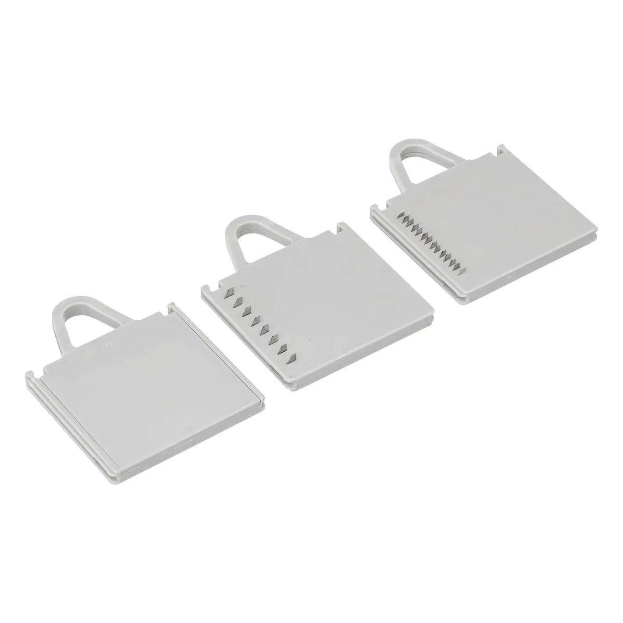 Voir la diapositive 3 : FIVE Mandoline à piston  multidécoupe  26cm gris