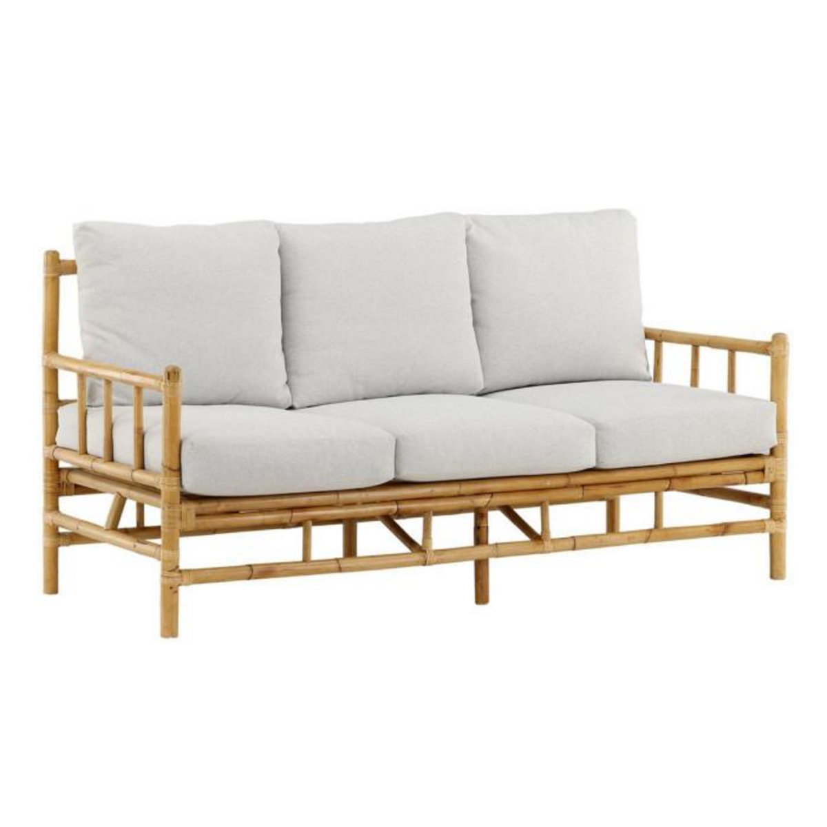 Paris Prix Canapé de jardin 3 Places  Cane  180cm Naturel