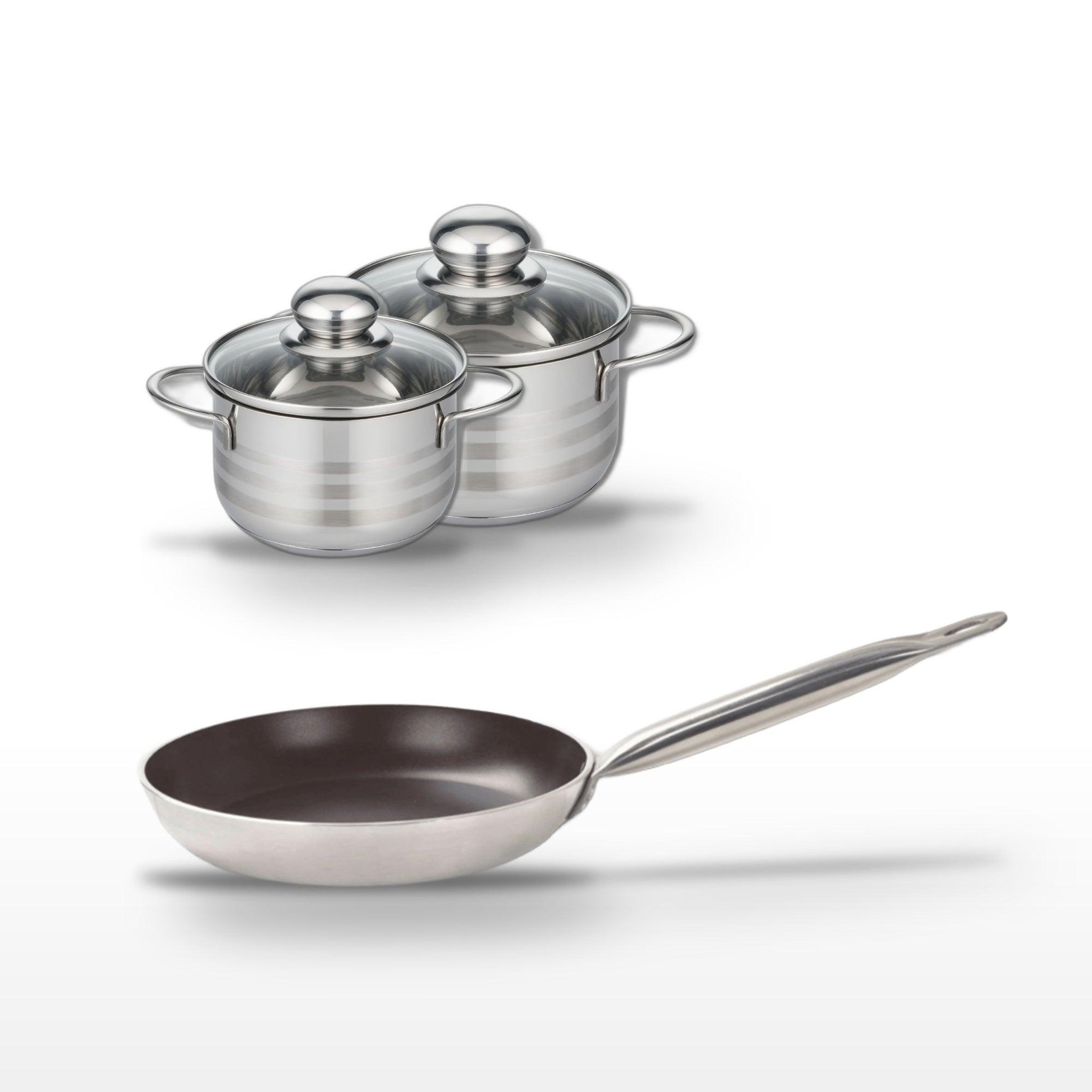 ELO Lot poêle 24 cm et 2 faitouts 14/16 cm elo bistro line