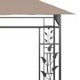 Voir la diapositive 5 : VIDAXL Belvedere avec moustiquaire 6x3x2,73 m Taupe 180 g/m^2