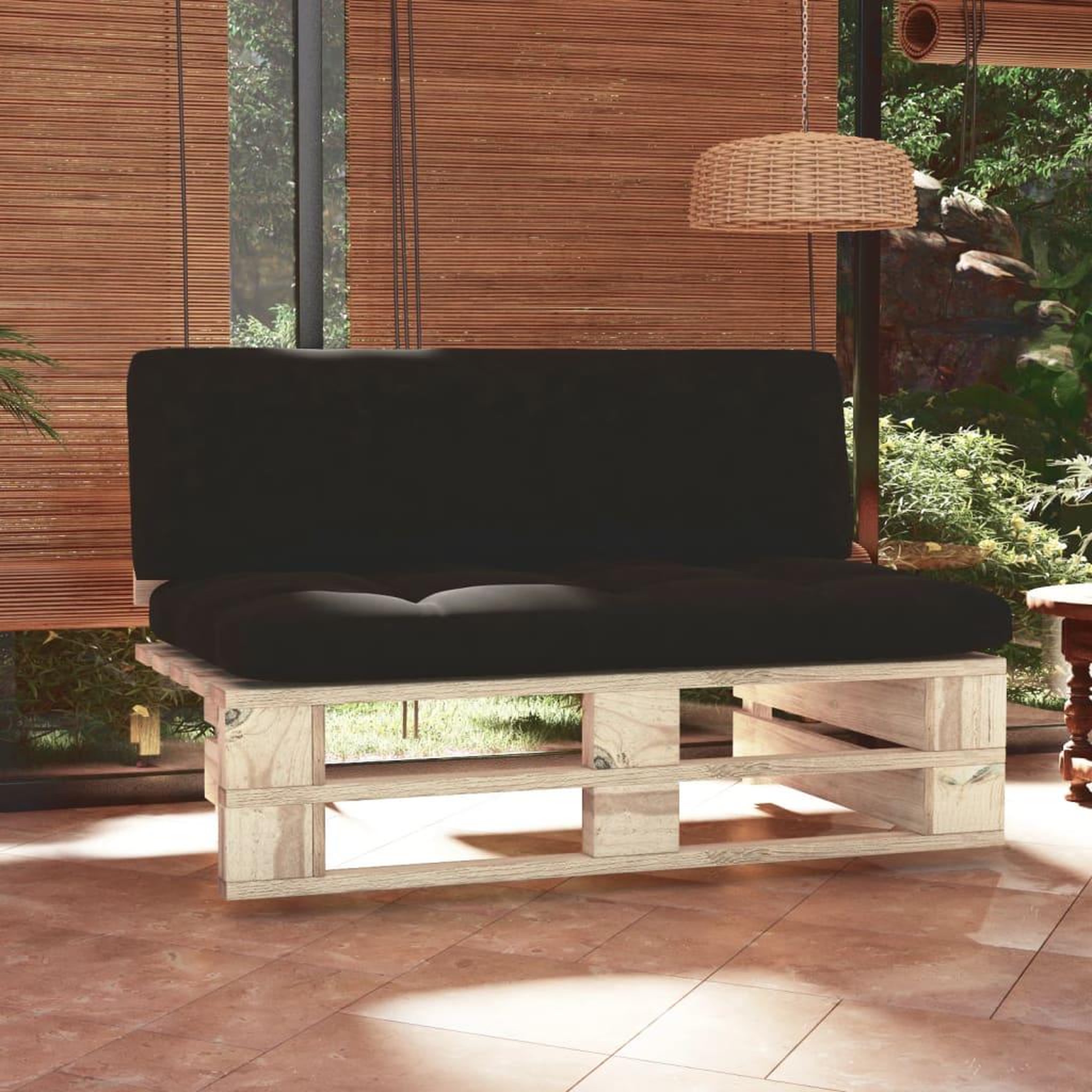 VIDAXL Canape central palette de jardin bois de pin impregne