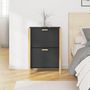 Voir la diapositive 3 : VIDAXL Armoire a chaussures Noir 57,5x33x80 cm Bois d'ingenierie