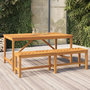 Voir la diapositive 1 : VIDAXL Table à manger de jardin 150x90x74 cm bois d acacia solide