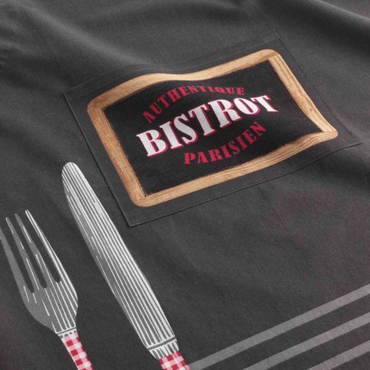 Paris Prix Tablier de Cuisine  Au Bistrot  60x84cm Rouge