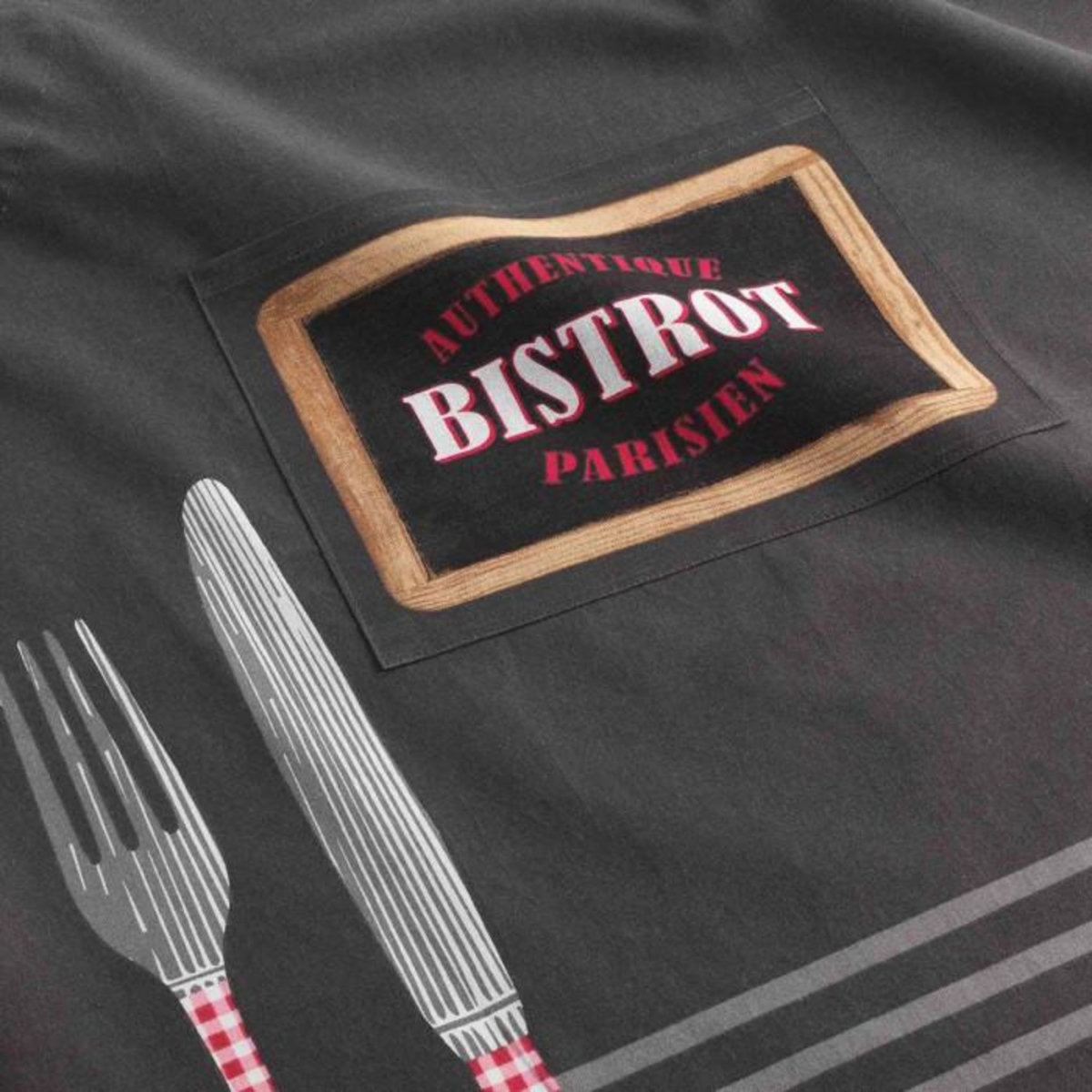 Paris Prix Tablier de Cuisine  Au Bistrot  60x84cm Rouge