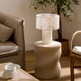 Voir la diapositive 3 : ATMOSPHERA Lampe à Poser en Métal  Miria  34cm Blanc