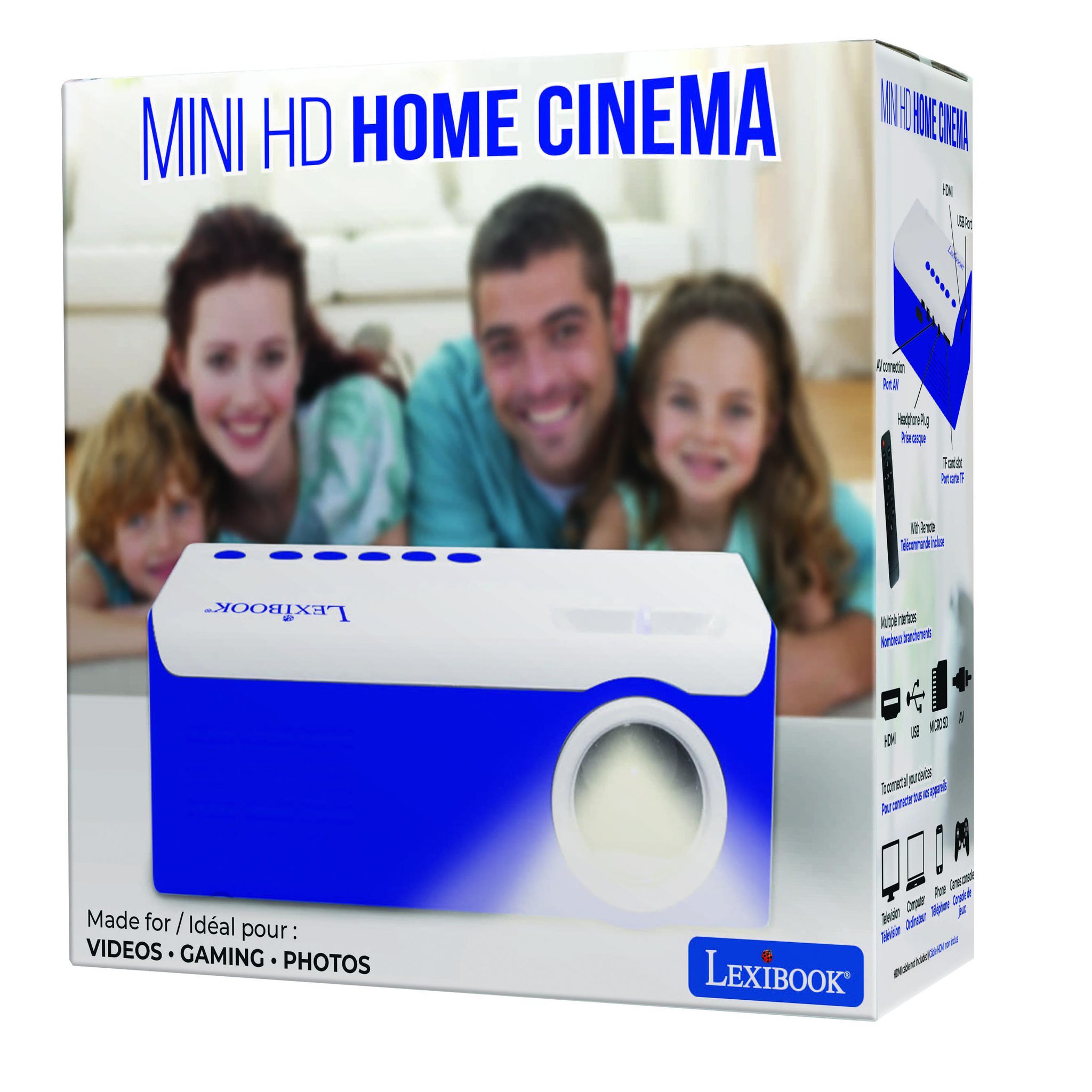 Voir la diapositive 6 : Lexibook Mini projecteur vidéo portable pour films, photos et jeux