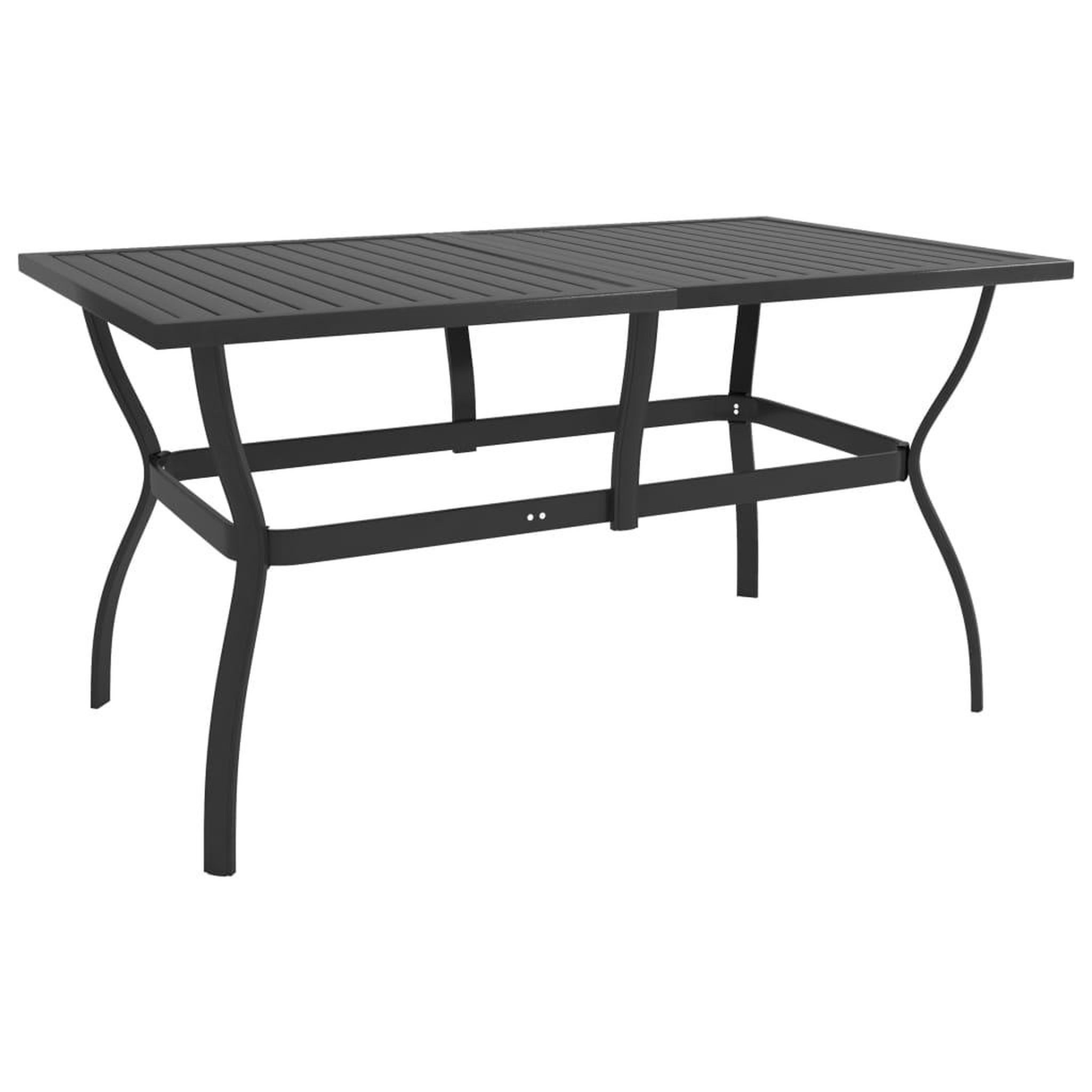 Voir la diapositive 1 : VIDAXL Table de jardin Anthracite 140x80x72 cm Acier