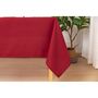 Voir la diapositive 3 : UNIVERS DECOR Nappe antitache unie Rouge rectangulaire 145 x 240 cm
