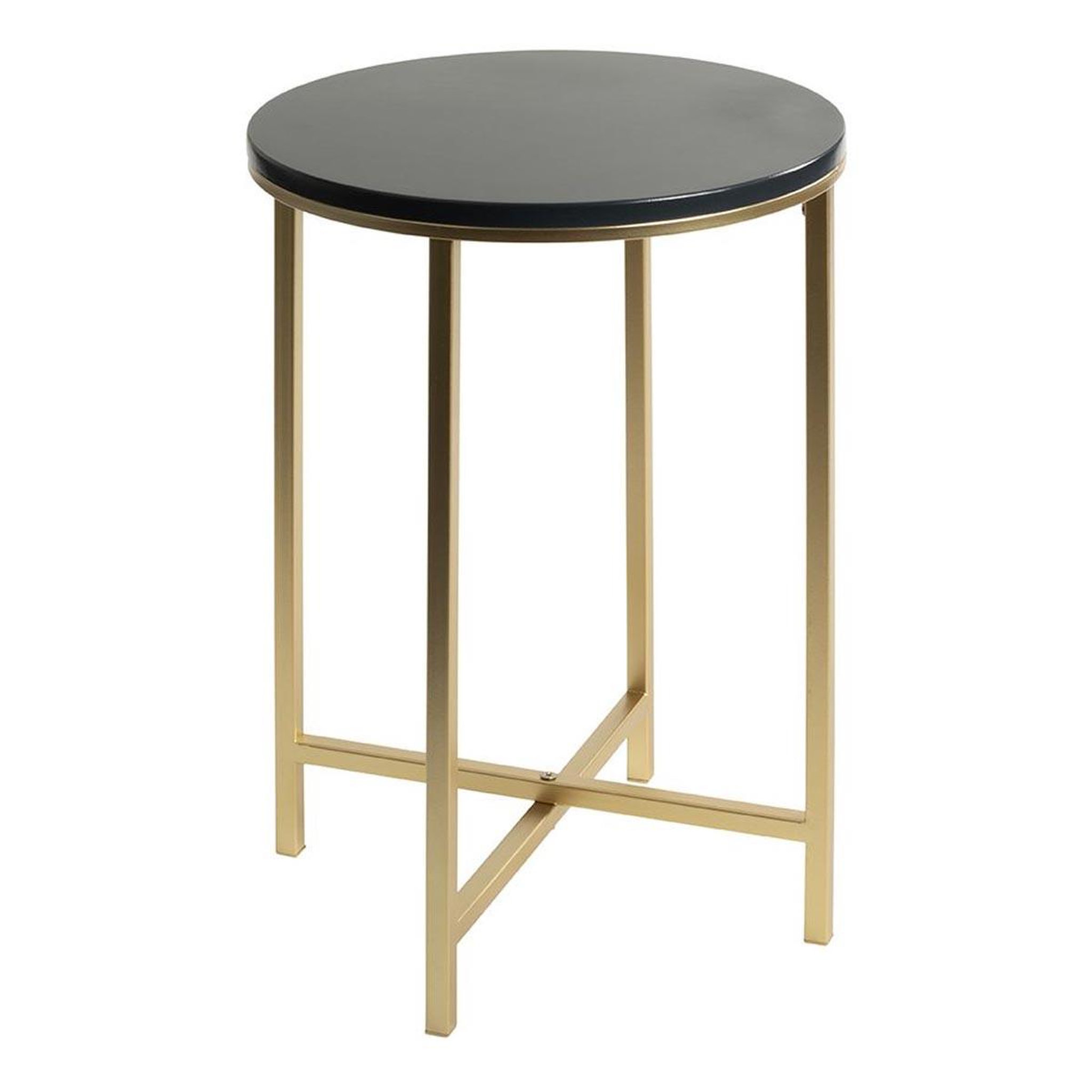 Paris Prix Table d'appoint ronde  alba  53cm noir & or
