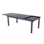 HESPERIDE Table extensible rectangulaire alu Piazza 10/12 places Graphite - Hespéride