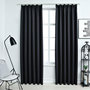 Voir la diapositive 1 : VIDAXL Rideaux occultants avec crochets 2 pcs Noir 140x225 cm