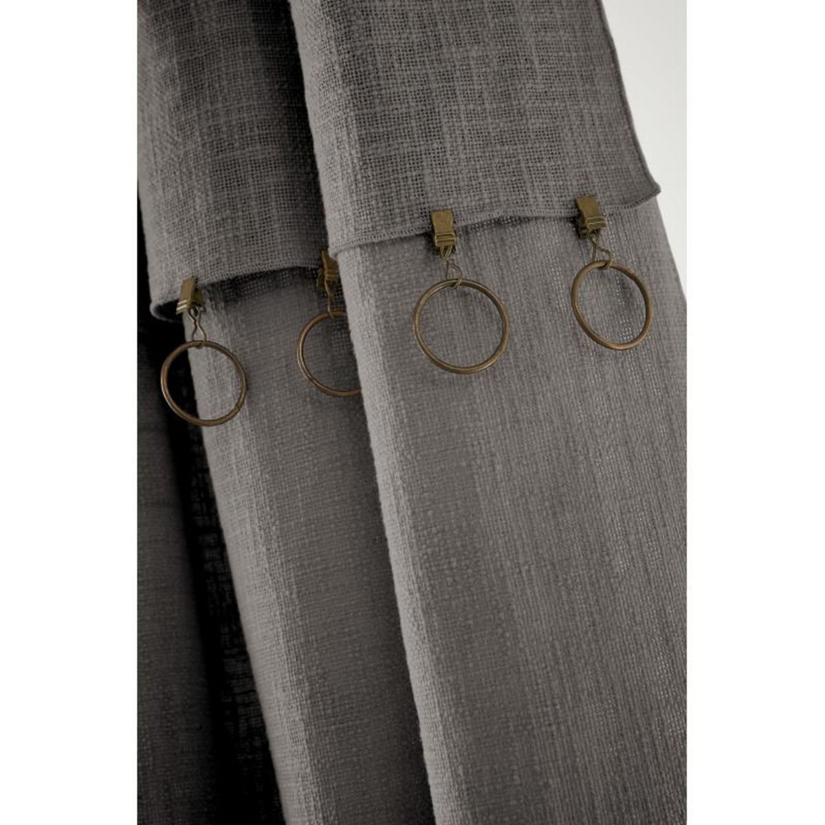 L EFFET PAPILLON Rideau ajustable + 8 anneaux pince  Sixtine  140 x 270 cm -  - 1 Panneau ajustable 140 x 270 cm