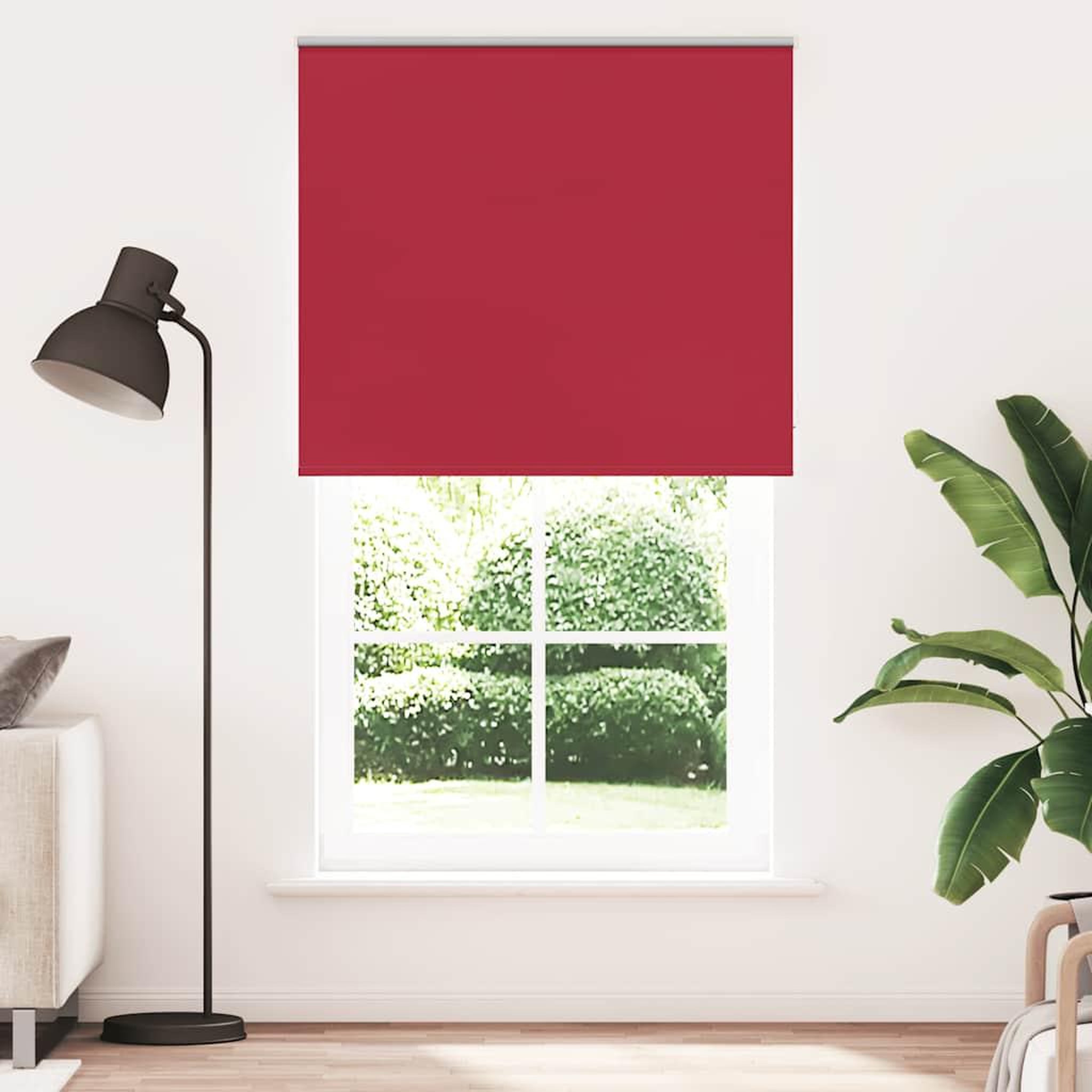 VIDAXL Store enrouleur occultant rouge largeur du tissu 131,6 cm