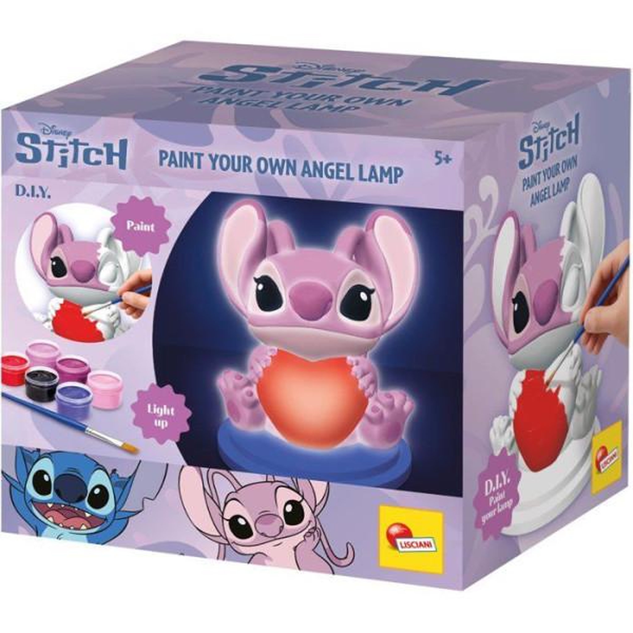 LISCIANI GIOCHI Angel Lampe à Peindre - Coffret créatif décoratif - LISCIANI - Activité artistique - Personnalisation