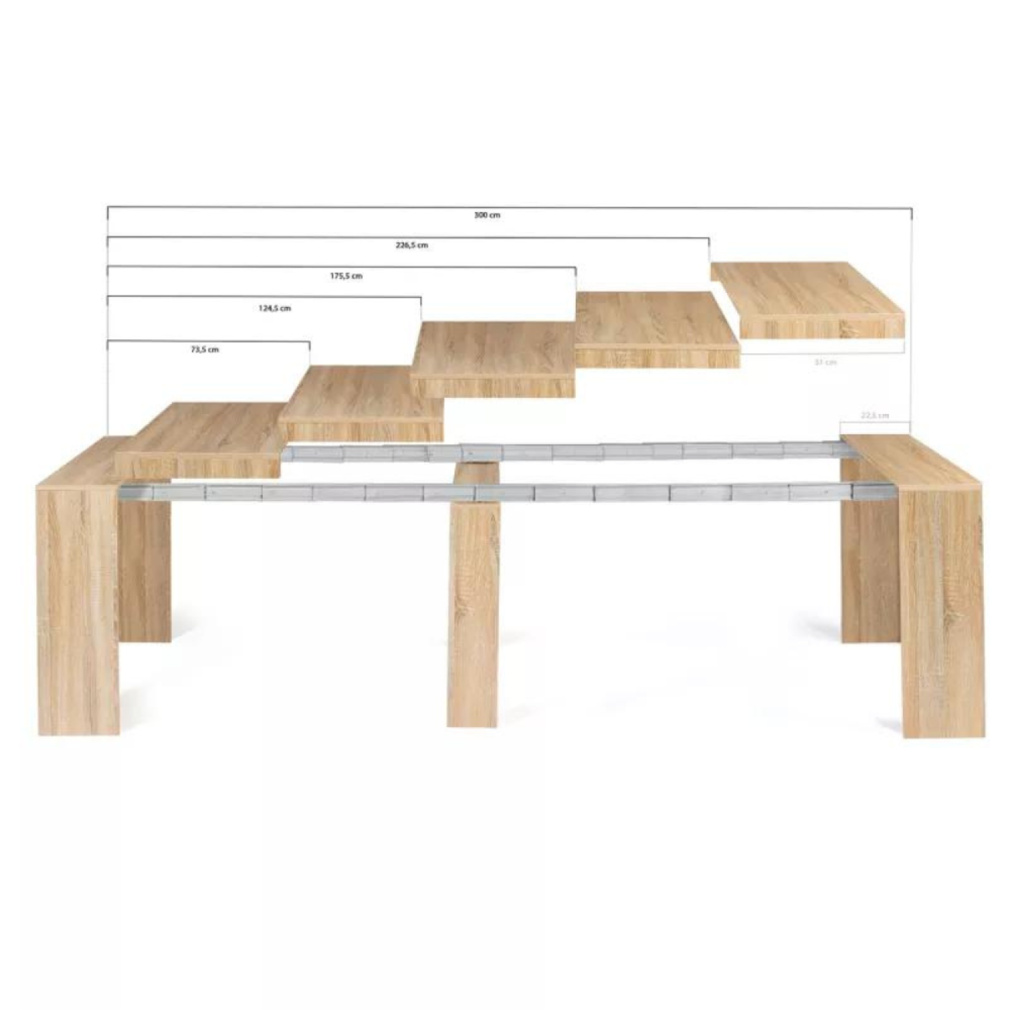 Voir la diapositive 4 : CONCEPT USINE Table console extensible - 3 m belli