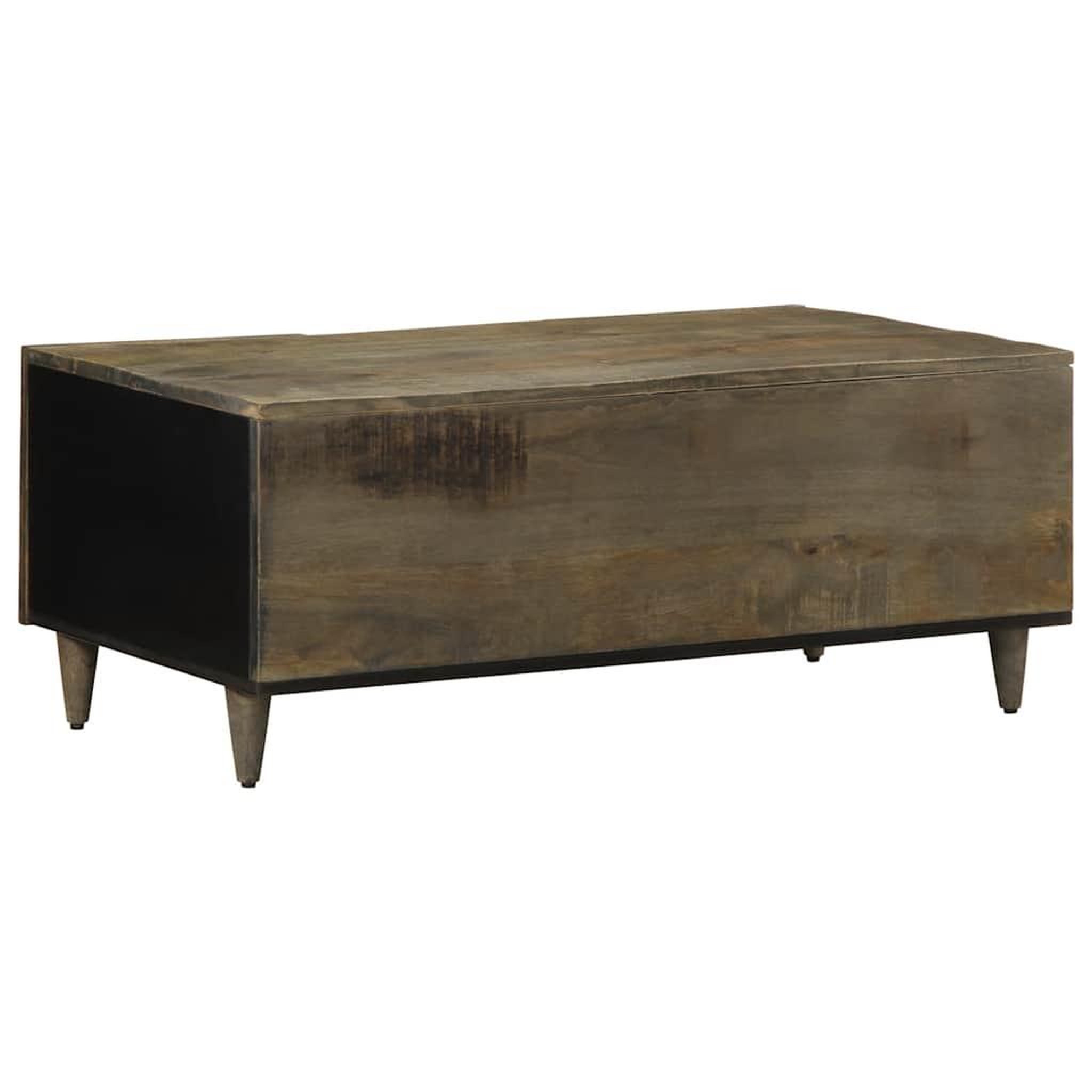 Voir la diapositive 5 : VIDAXL Table basse gris clair 100x54x40 cm bois massif de manguier