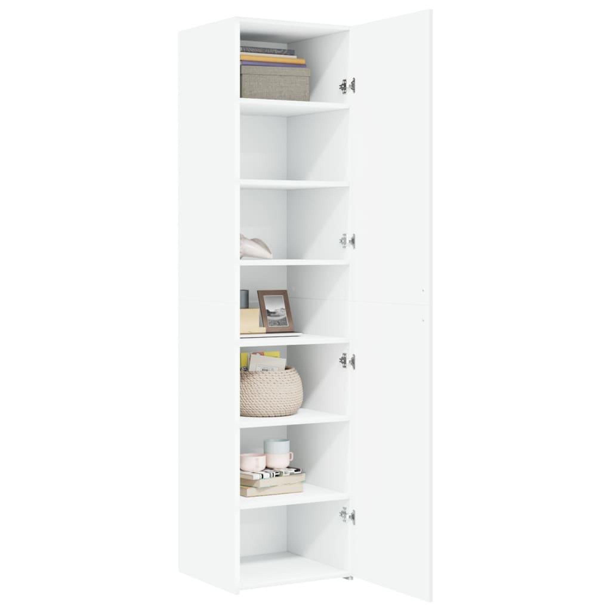 Voir la diapositive 3 : VIDAXL Buffet haut blanc 45x42,5x185 cm bois d'ingenierie