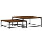 Voir la diapositive 2 : VIDAXL Tables basses gigognes 2 pcs chene fume bois d'ingenierie