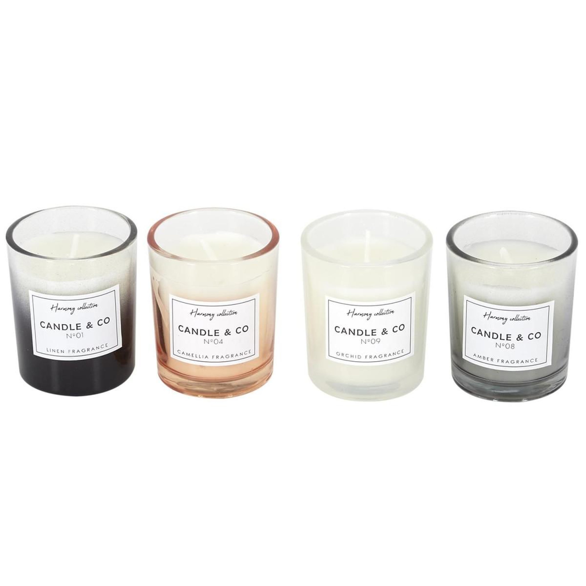 The Home Deco Factory Lot de 4 bougies parfumées  harmony  6cm multicolore