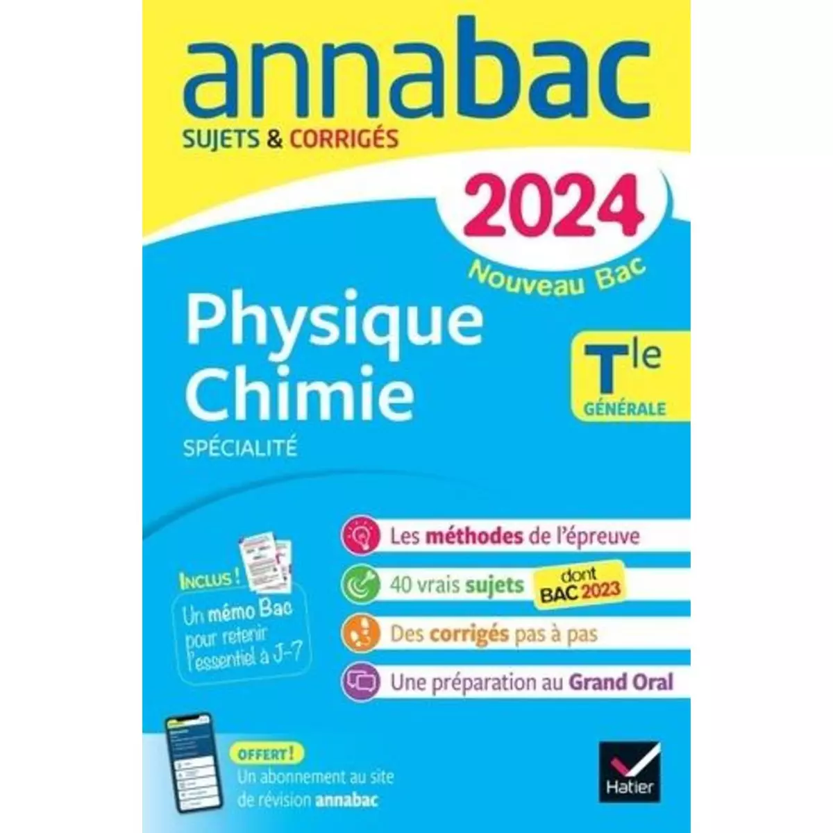  PHYSIQUE-CHIMIE SPECIALITE TLE GENERALE. SUJETS & CORRIGES, EDITION 2024, Moncany Julien